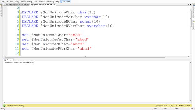 Set the same values in all variables